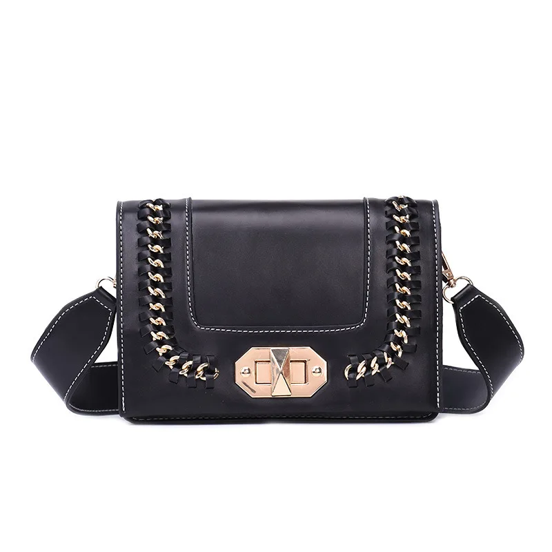 

Weave Chain Women Crossbody Messenger Bags Vintage Shoulder Leather Handbags For Famous Luxury Brand Design Bolsa Feminina 2018