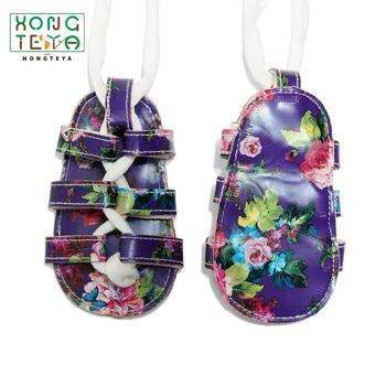 

2019 PU Leather Summe Baby Girls Sandals Flat Heels Lace-up Rome Sandals Non-Slip Baby Sandals Soft Soled for 0-24M