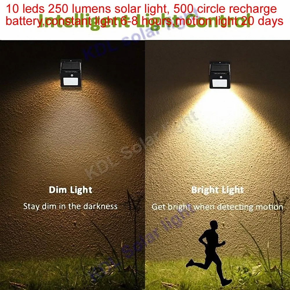 10 led 250lm Солнечный свет раздельный монтаж pIR motion vs38/48/28/10/20/96 лампа для помещений ip65
