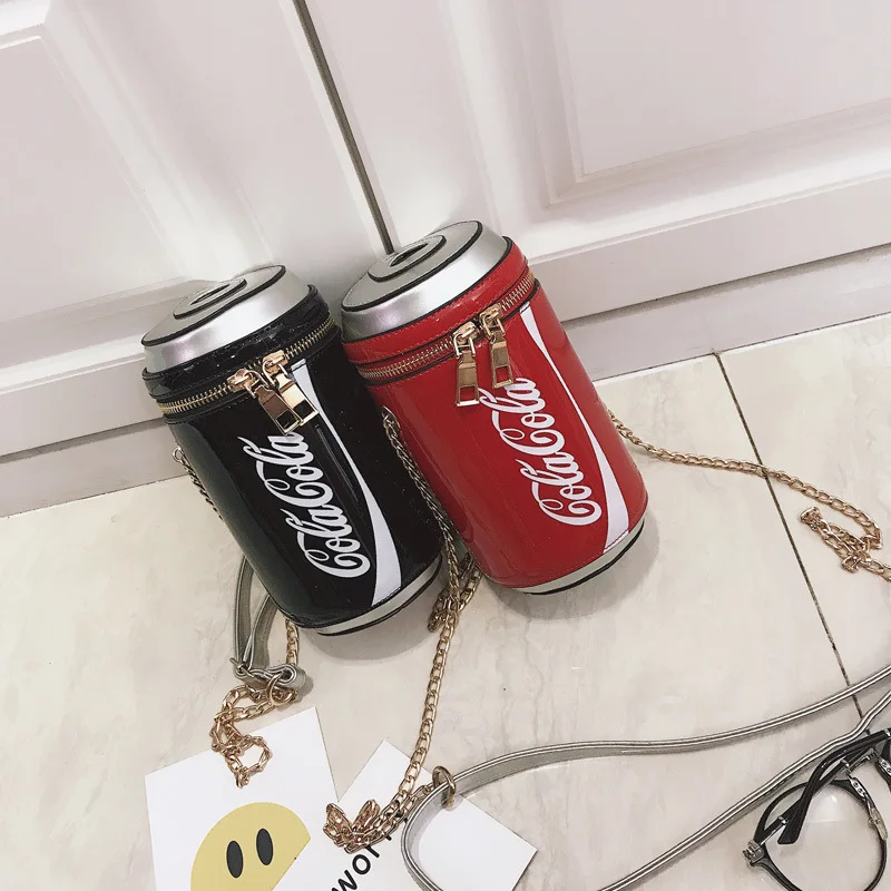 

Funny Personality Bottle Shape Crossbody Bag Fashion Messenger Handbag Small Box Shoulder Diagonal Chain Bag Couro Feminina