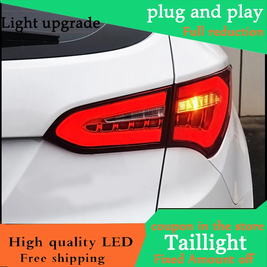 

Car Styling LED Tail Lamp For Hyundai Santa Fe IX45 2013-2015 Taillights Rear Light DRL+Turn Signal+Brake+Reverse Accessories