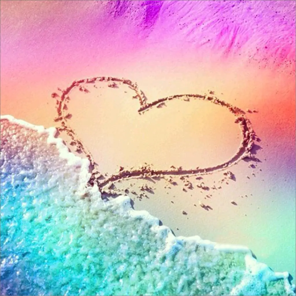 Набор для алмазной вышивки Love the Beach 5D картина из круглых страз сделай сам фото на