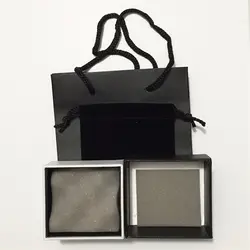 1 компл./лот модный бренд ювелирные изделия Пакет Набор для серьги колье бумаги черный Сумочка Подарочная коробка дисплей