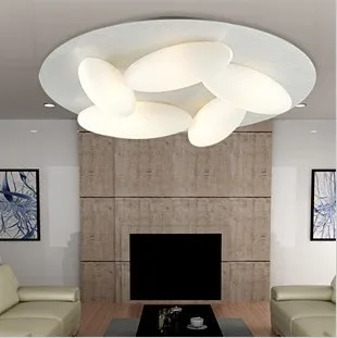 

Creative design eggs LED ceiling light living room bedroom advanced hotel lighting fixture droplight 5 heads White G9 light ZA