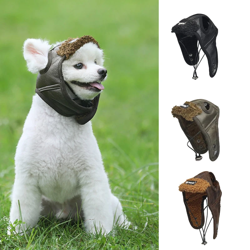 Pet Dog Cute Aviator Caps Pet Costume Cosplay Warm Windproof Pilot Hats