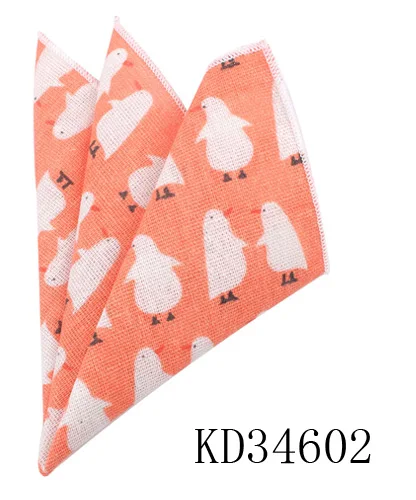Животное печати Карманный квадратный для мужчин женщин мультфильм полотенце для сундуков носовые платки для джентльменов мужские костюмы платок карман полотенце - Цвет: KD34602