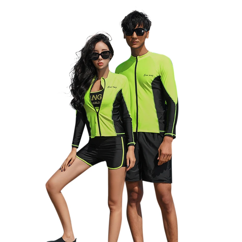 

Rhyme Lady 2019 New arrivals Swimsuit Long Sleeve Rash guard sun Protection swimwear high quality Surfing Clothing for lovers