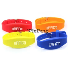 100 шт. Регулируемый пассивный ремешок с RFID для пуска двигателя продукт Водонепроницаемый 125 кГц TK4100 чип силиконовый браслет для доступа Управление