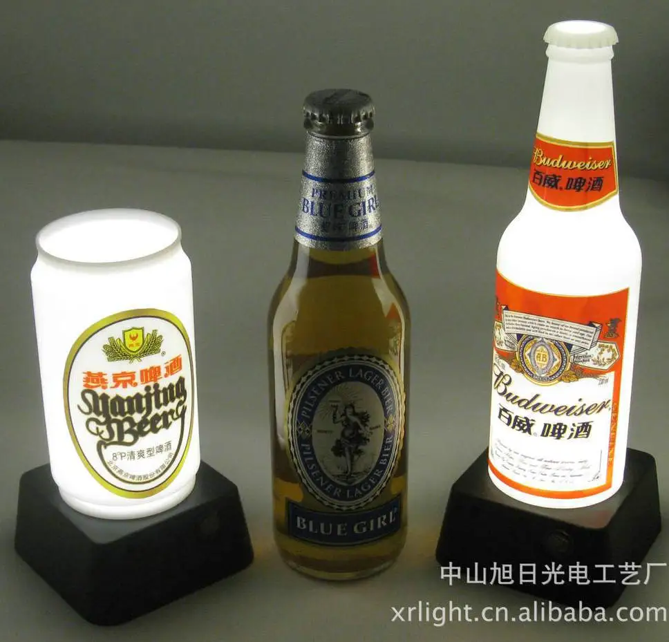 Strange new personality LED Rechargeable Bar table lamp beer bottle Coke logo can be affixed | Освещение