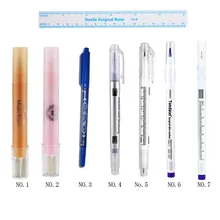 Tattoo Surgical Piercing Skin Marker Positioning Body Art Pen With Rulers 2 Single Head 1 Double Head Marker Erase