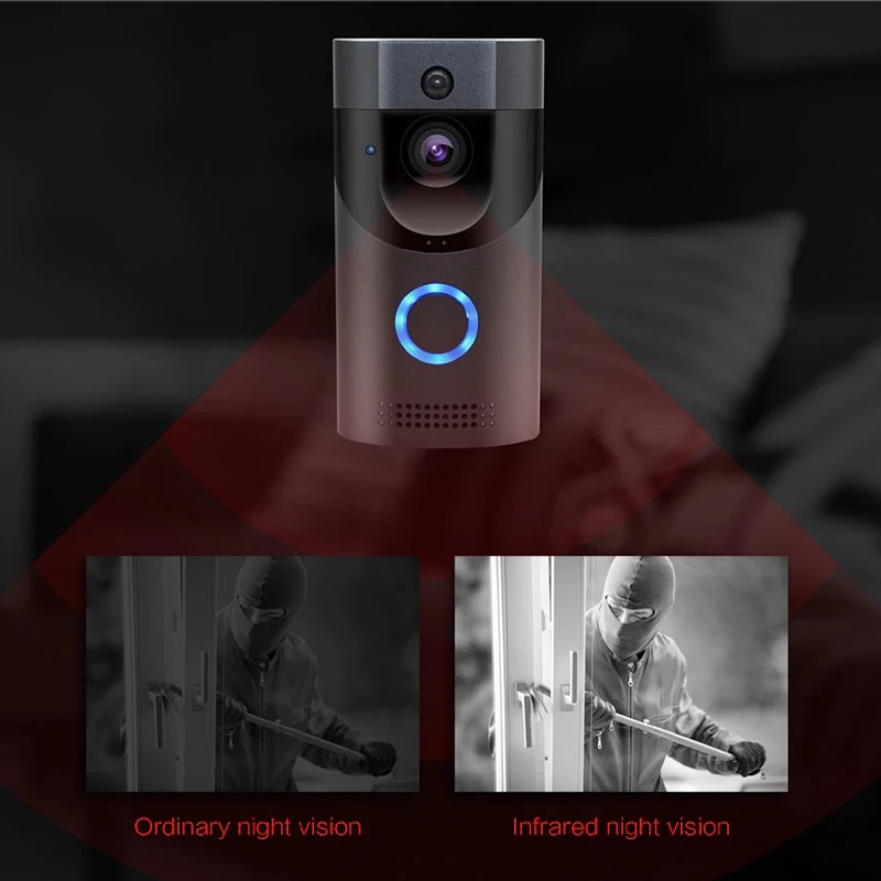 Умный дверной Звонок камера, ИК Видео камера безопасности, Wifi дверной звонок дистанционного домофона, охранная система домашней сигнализации