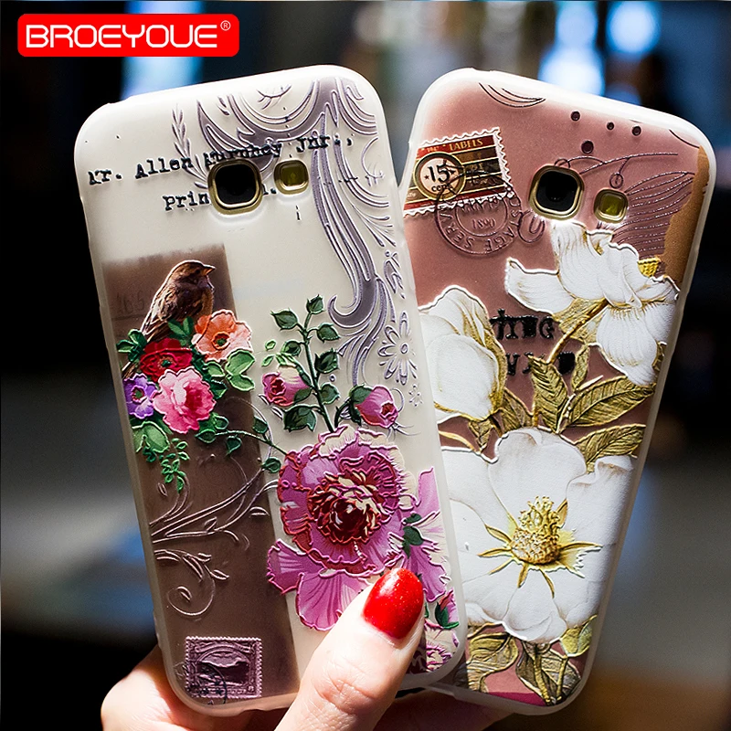 

BROEYOUE Case For Samsung Galaxy A3 A5 A7 2016 3D Relief Soft TPU Silicone TPU Case Cover For Samsung Galaxy A3 A5 A7 2017
