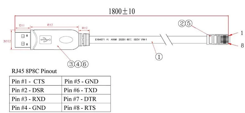 FTDI USB2.0 to RJ45  Console Cable-3
