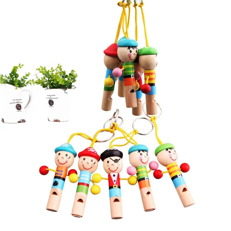 

Mini Baby Kid Wooden Cartoon Whistle Animal Educational Music Instrument Toy