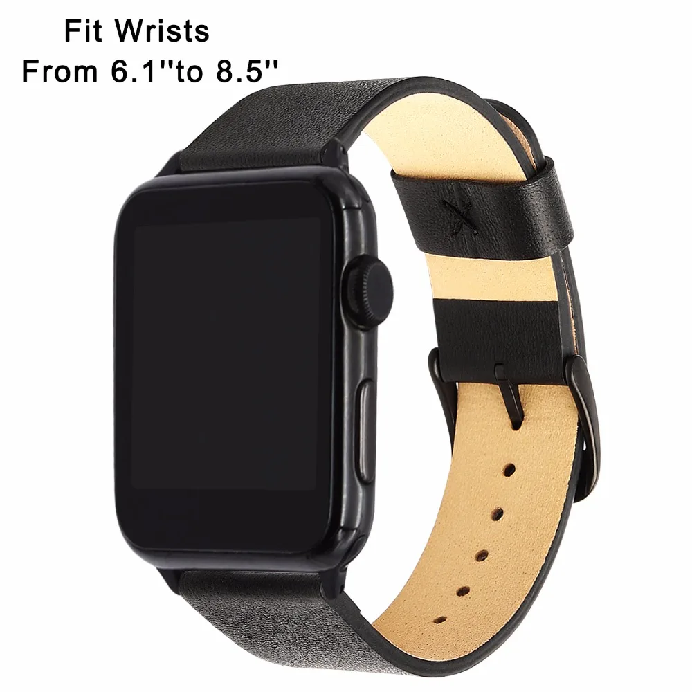 Ремешок из натуральной кожи для iWatch Apple Watch SE Series 1 2 3 4 5 6 38 мм 40 42 44 мм|Ремешки часов|
