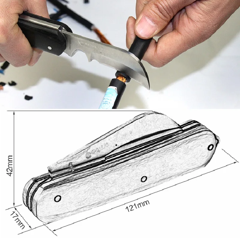 LAOA резак из нержавеющей стали для зачистки проводов профессиональный нож электрика инструменты деревянные ручки складной нож