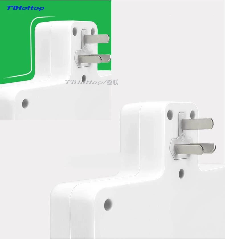 3 in1 белый стены 3Pin AC мощность зарядное устройство Outlet разъем для конвертера, адаптера с выключателем, 1 шт