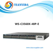 Катализатор C3560X серии коммутатора Ethernet WS-C3560X-48P-E 48 Порты и разъёмы PoE сетевой коммутатор