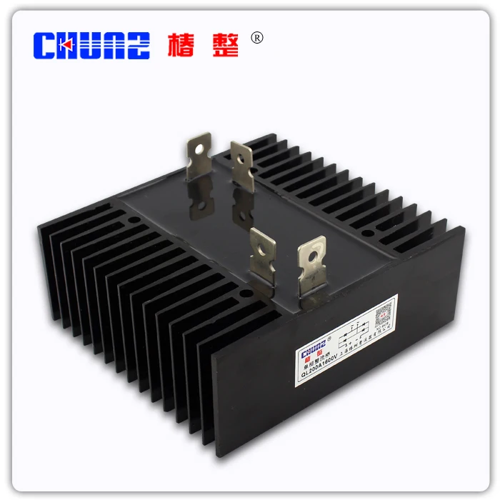 

[ZOB] RELAY QL200A1600V single-phase bridge rectifier rectifier with high power radiator - --2pcs/lot