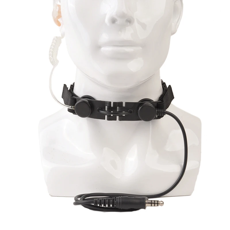 

SEIGNEER Tactical Headphones Throat Microphone Headset PTT Portable Radio Mic Neckband Hunting Airsofte Throat Mic Earphone