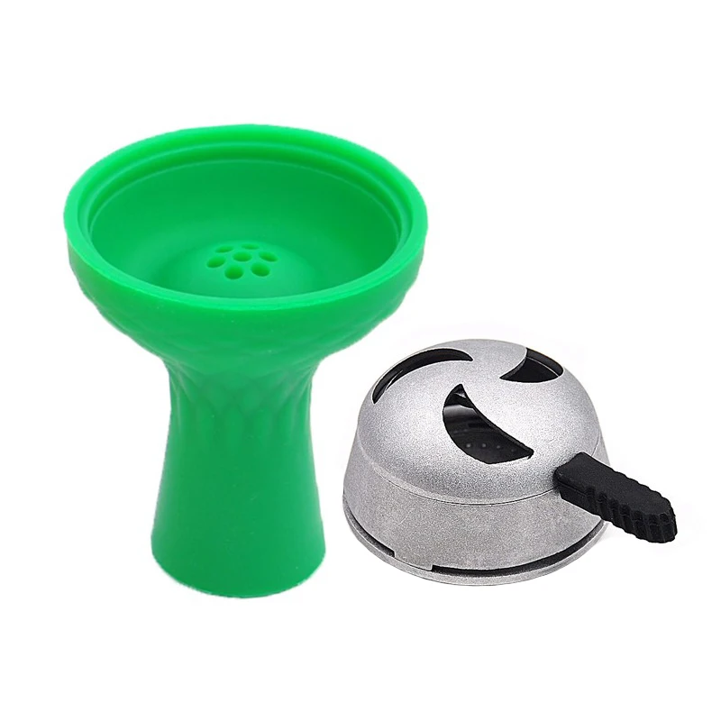 Silicone Hookah Bowl And Frosted kaloud Shisha Charcoal Holder Head