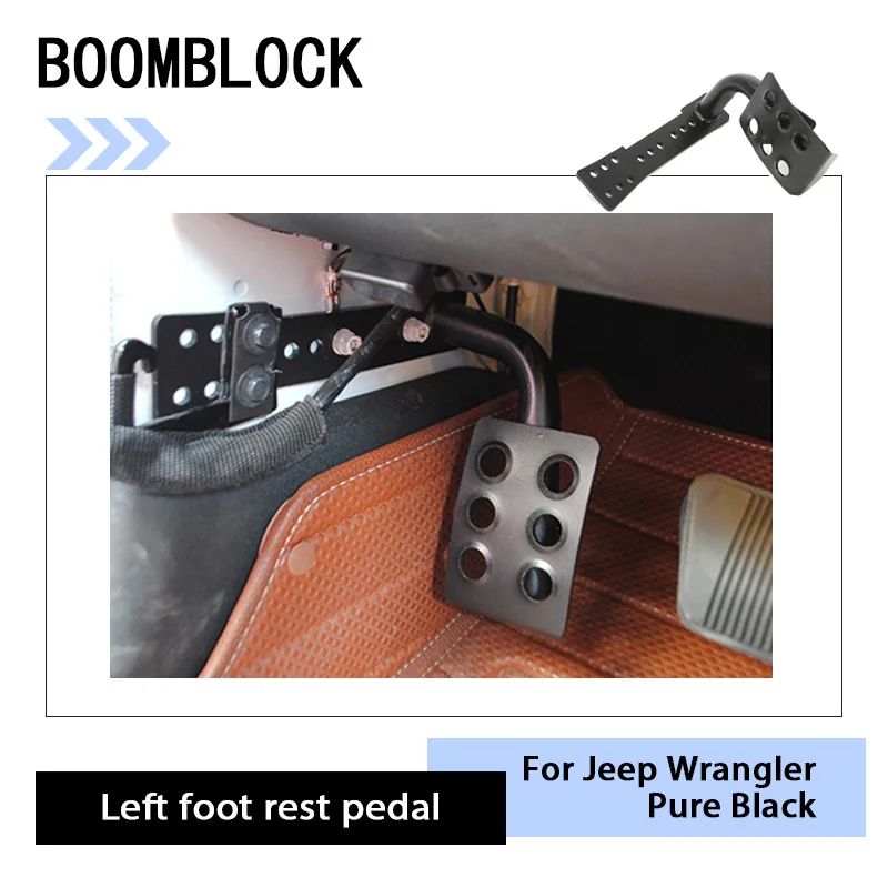 

Auto Stainless Steel Dead Pad Left Foot Rest Kick Pedal For Jeep Wrangler JK 2017 2016-2007 Car Styling Modification Accessories