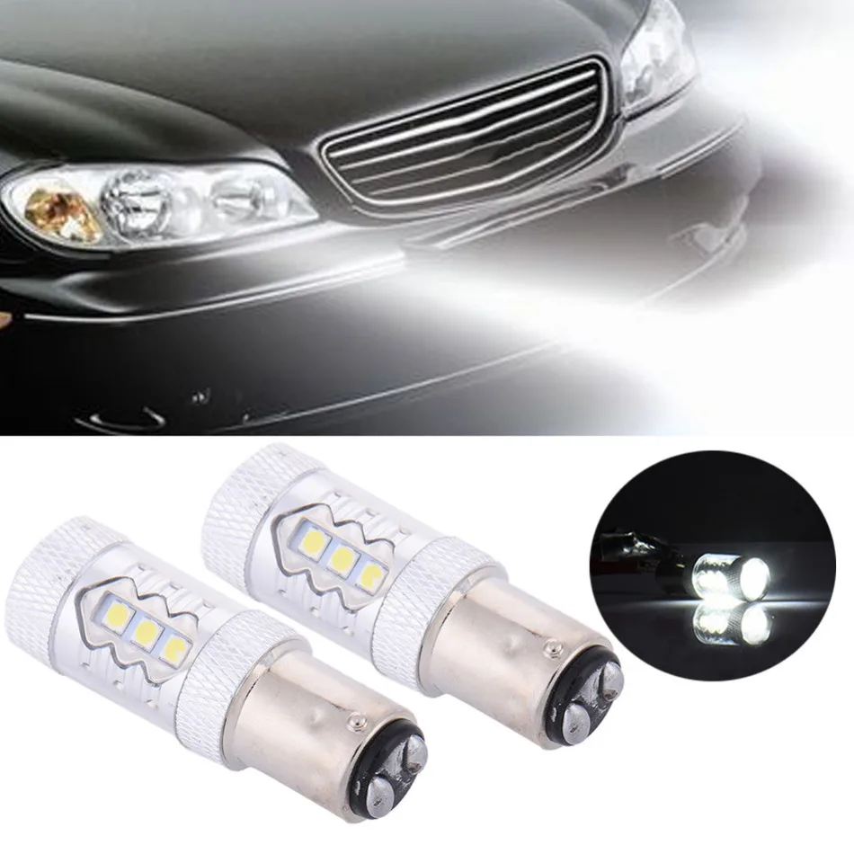 2 PCS 16 LED 12V Car LED Light Reversing Lights Aluminum Turn Light Fog