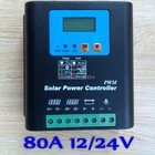 Best Price as low as $139.04 80A 12V/24V Auto-work Solar Charge Controller, 12V 24V Solar Battery Controller 80A Home use