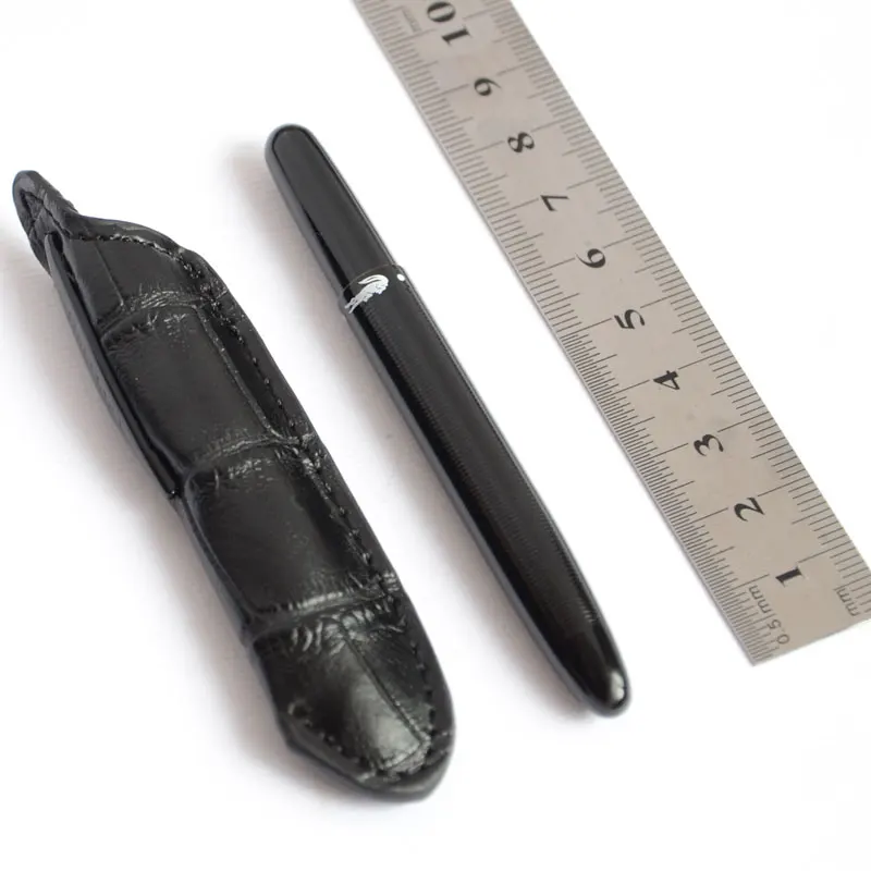 

ROLLER BALL PEN MINI CROCODILE BLACK+ POUCH NEAT CONVIENCE 9CM