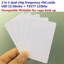 Двухчиповая частота RFID 13 56 МГц изменяемый UID MF1 1K и RFID 125 кГц перезаписываемая карта