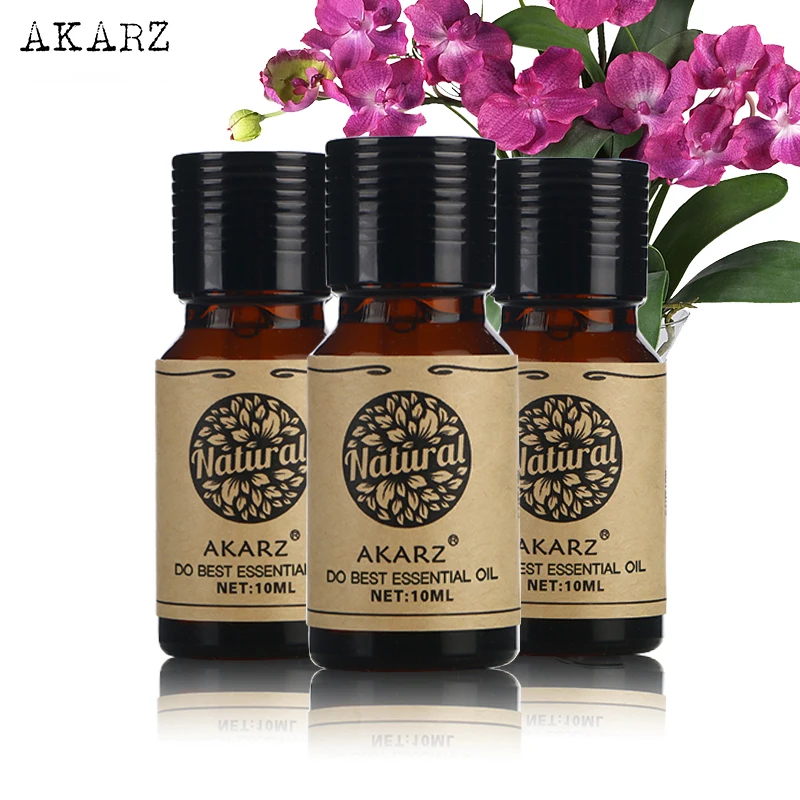 Billige Sandelholz Rosmarin Jasmin ätherisches öl sets AKARZ Berühmte marke Für Aromatherapie Massage Spa Bad haut gesicht pflege 10ml * 3