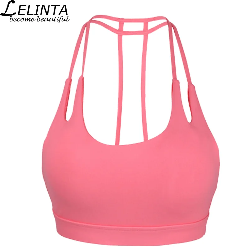 LELINTA 4 Colors Running Gym Tank Top Athletic Vest Underwear Women Fitness Yoga Sports Bra Shakeproof Bodybuilding Sport Bra