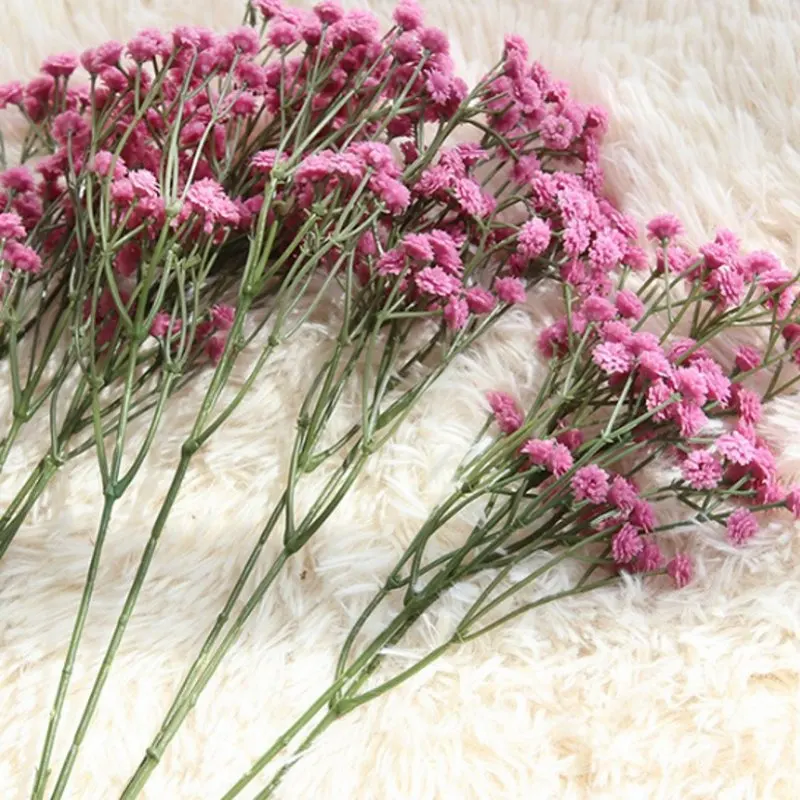 90 голов искусственные ложные цветы Детские дыхание Gypsophila Свадебные украшения дома День рождения DIY фото реквизит Цветочные головки