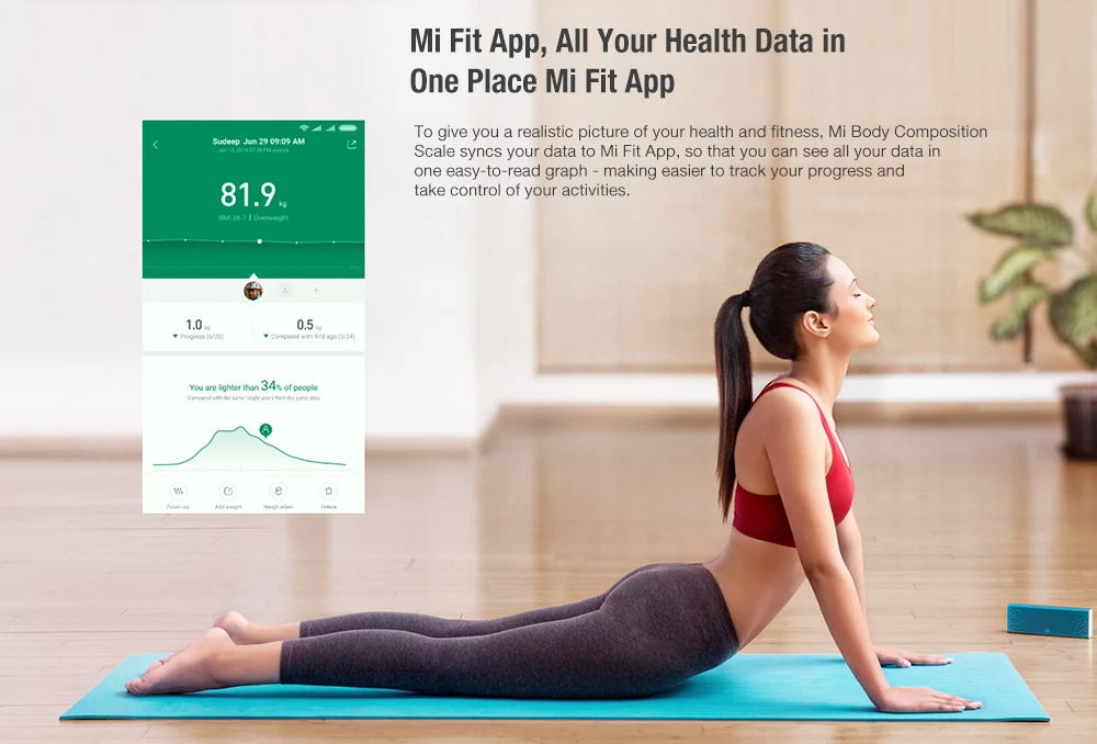 Xiaomi mi Smart Body Fat Scale 2 Health mi fit APP монитор композиции тела с светодиодный дисплей скрытый и большой коврик для ног