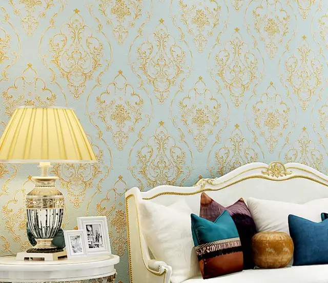 Papel pintado en relieve de estilo europeo Beibehang sala de estar