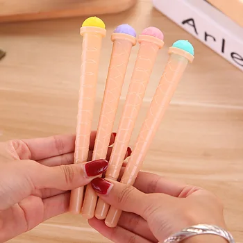 

Simulation Ice Cream Gel pen full needle 0.38mm black neutral pen Office signature pencil Student writing pen Learning supplies