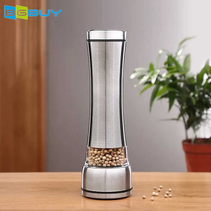 

304 Stainless Steel Pepper Grinder - Stainless Steel Salt Pepper Mills-Best Spice Mill for Kitchen Cookware Tools