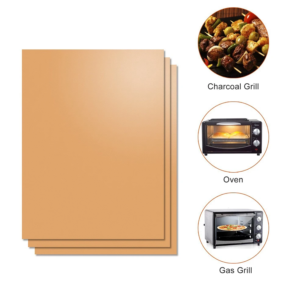 

BBQ Grill Bake Nonstick Baking High Temperature Outdoor Barbecue Grill Mat and Bake Mats Cooking Tools