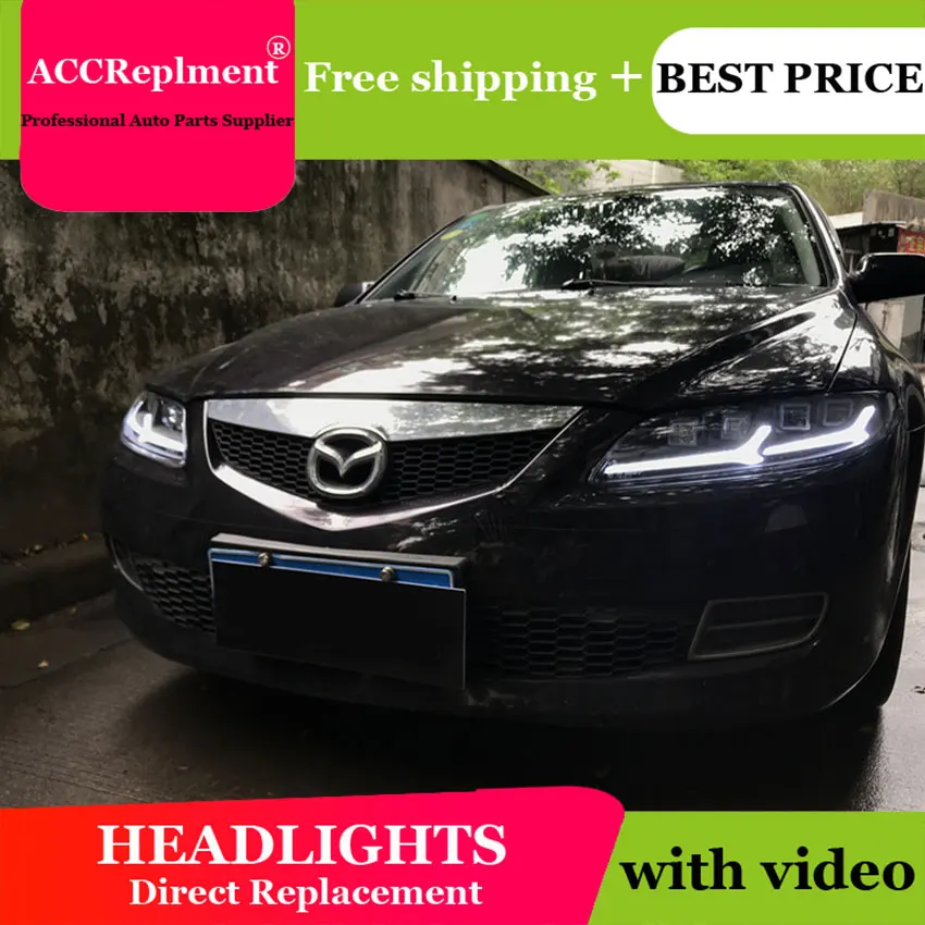 Тюнинг автомобилей для Mazda 6 головной светильник s U глаза ангела 2003 2008