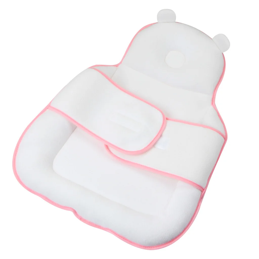 Детская анти-ролл Подушка Новорожденный анти плоская подушка для головы младенческий позиционер сна детская кроватка подушка для шеи поддержка тела - Цвет: Розовый