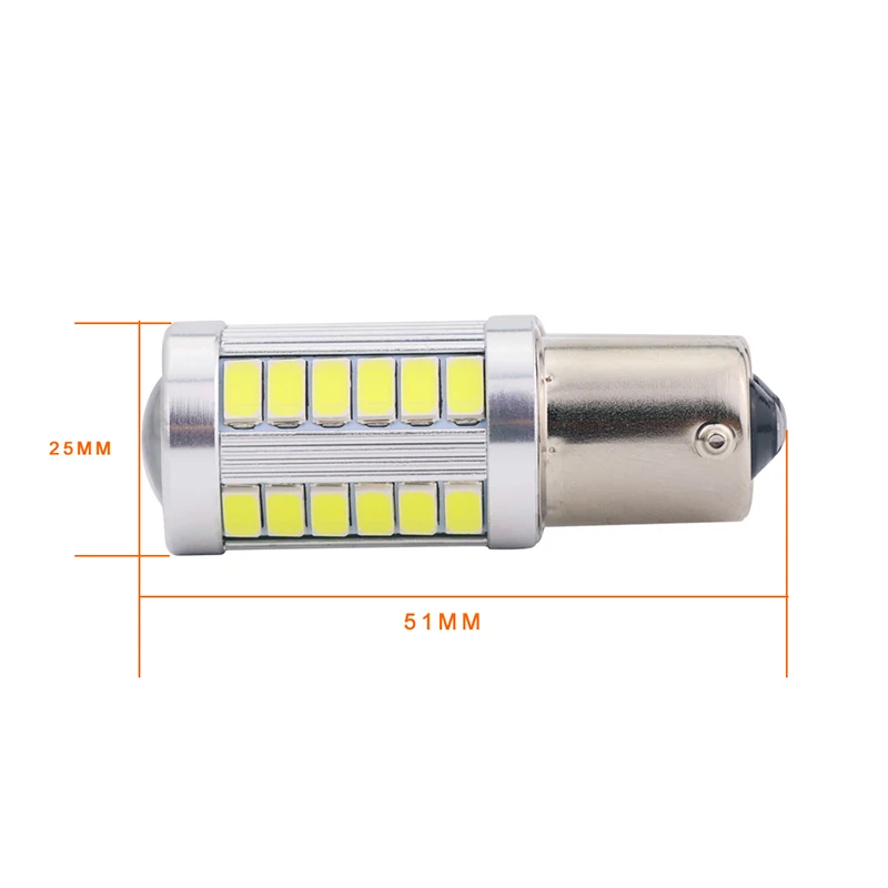 Из 2 предметов автомобиля Фары заднего хода светодиодный 1156 1157 33 SMD 5630 5730 чипсов изюминкой ail лампа стоп-сигналы Авто дневные ходовые огни 12 v