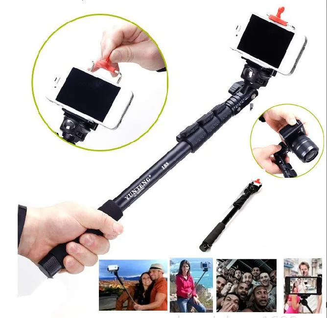 Aluminum Alloy Extendable Stick Portable Cellphone Handheld Tripod with