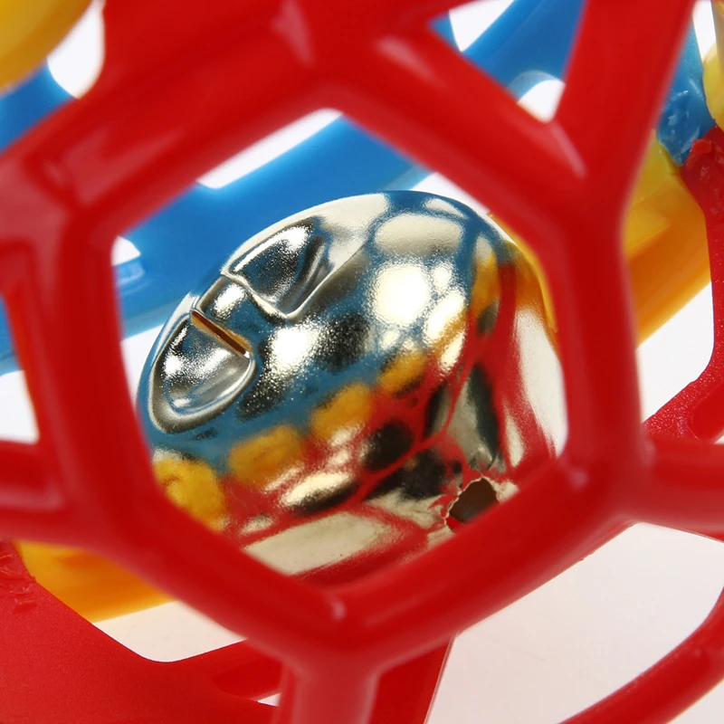 Красочный пластиковый круглый звонок детская погремушка мяч игрушка Дети рука для тренировки захвата обучающая игрушка колокольчик Милый Забавный звонок мяч