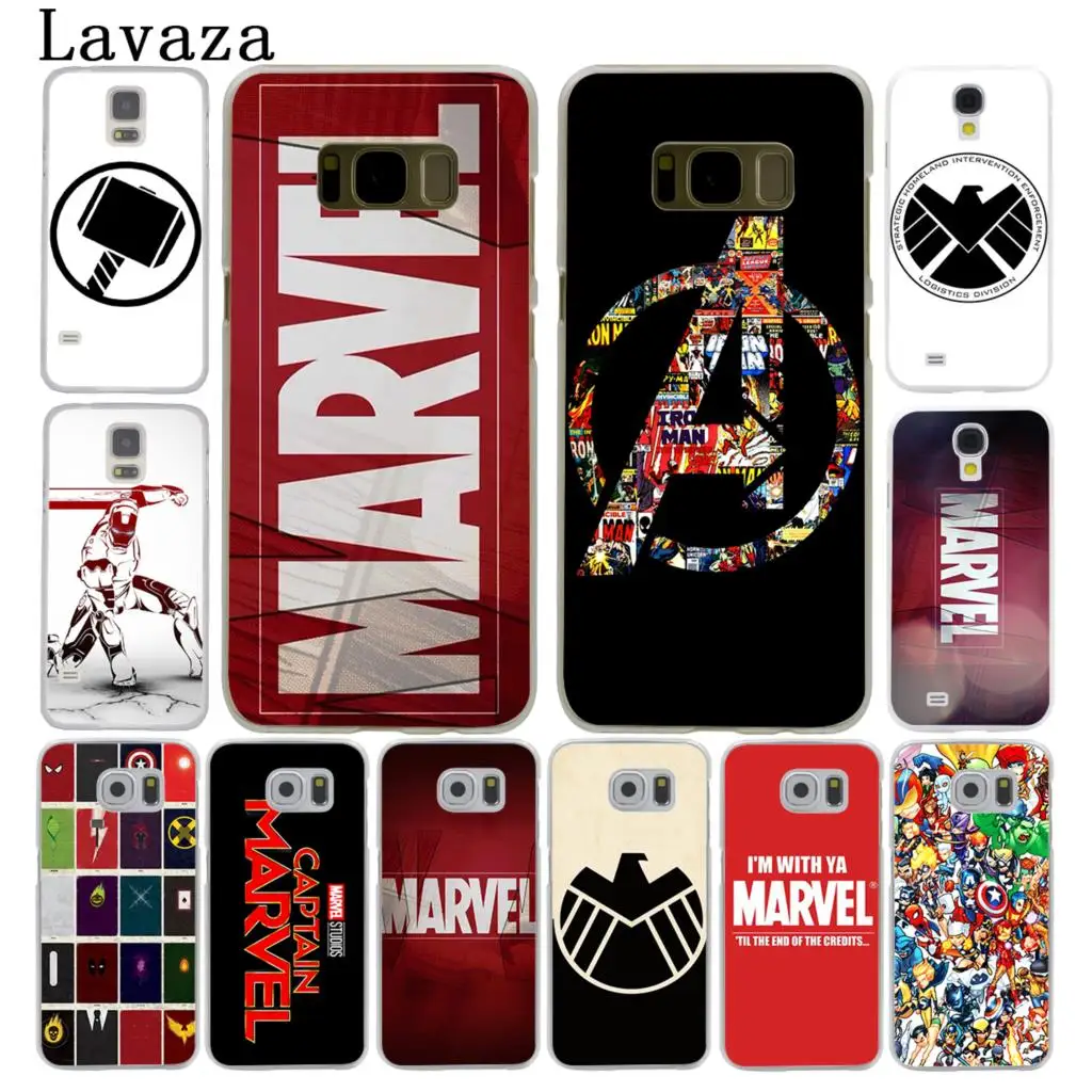 Роскошный чехол для телефона Lavaza с логотипом комиксов Marvel в жестком стиле Samsung