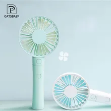 Oatsbasf USB Fan 3-Speed Adjustable Portable Mini Fan Hand Fans Rechargeable Built-in Battery 2000mAh Rechargeable Micro USB Fan mini usb hand fan cooling portable fan led light air conditioner cooler adjustable speed heat rechargeable battery fans 200mm