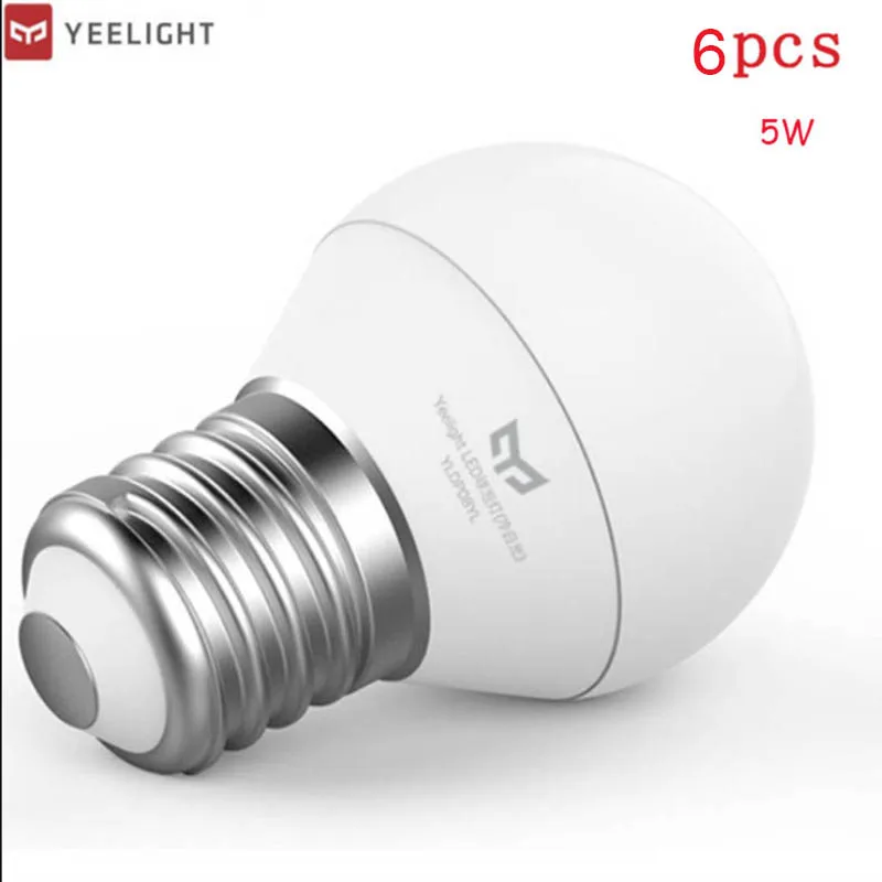 Xiaomi Yee светильник высокий светильник светодиодный холодный белый 7 Вт/5 Вт 6500 к E27 светильник для дома светильник ing 220 В лампа стабильное напряжение - Цвет: 6Pcs 5W Bulb