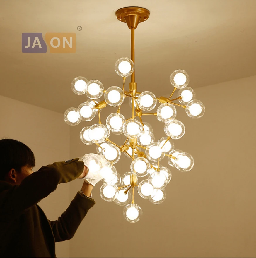 G4 led постмодерн гладить Стекло пузырь дизайнер люстры Lamparas де Techo подвесной светильник Lampen для фойе Спальня