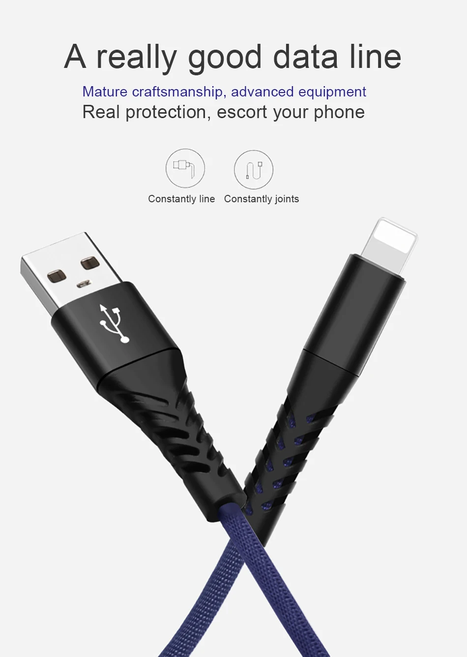 NOHON Durable Fast Charger Data USB Cable For Apple iPhone XS MAX XR X 7 6 8 6S 5S Plus IOS 10 11 12 Lighting Phone Charge Cable (1)