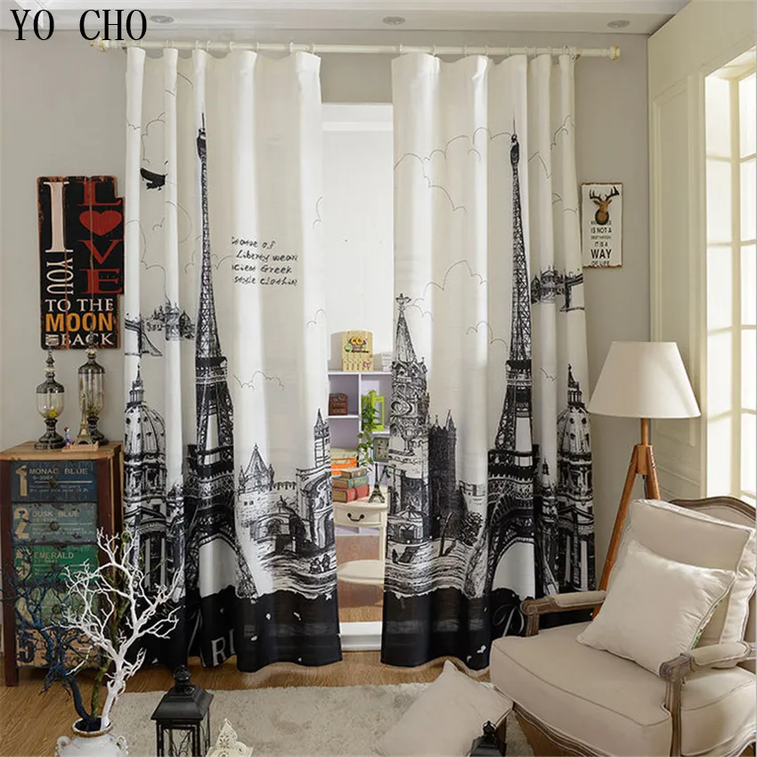 

Customized 3D Digital Printing England curtains velvet linen curtains european style blackout curtains for bedroom living room