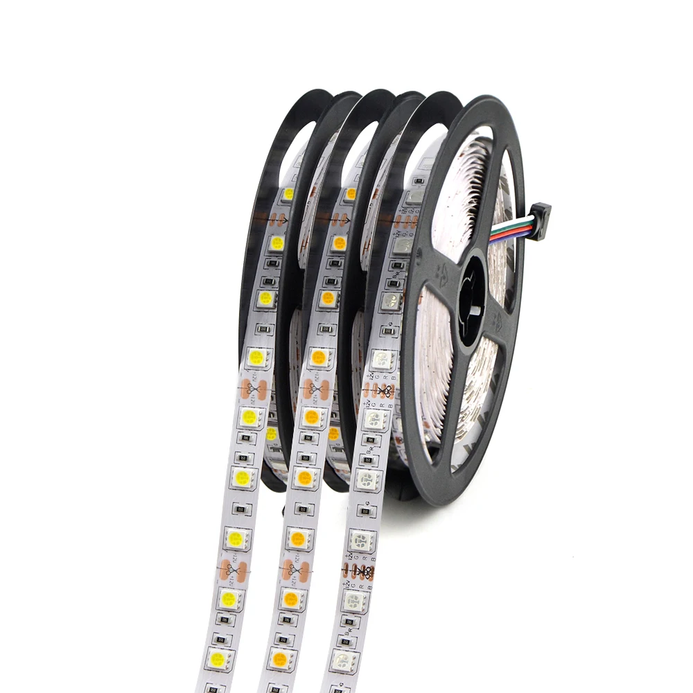 Гибкая СВЕТОДИОДНАЯ лента SMD 5050 5 м 12 В 60 светодиодов/м ip20 не водонепроницаемая